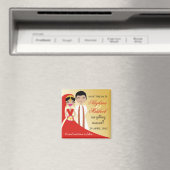 311 Indian Beauty Bride mit Groom Magnet (In Situ (Geschirrspüler))