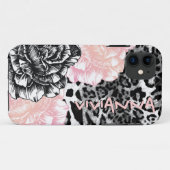 311 iPhone 5 flippiges Leopard-Rosa Le Plush Fleur Case-Mate iPhone Hülle (Rückseite (Horizontal))