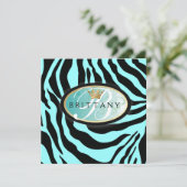 311-Iridescent Zebra - Türkische Einladung (Stehend Vorderseite)