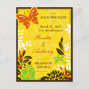 311 JAMAICAN GARDEN SAVE THE DATE ANKÜNDIGUNGSPOSTKARTE