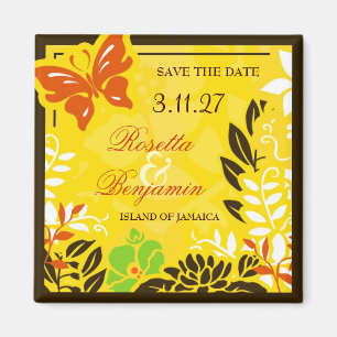 311 Jamaikanischer Garten Save the Date Magnet