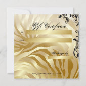 311-Jardin d'or mit Zebra Geschenkgutschein (Rückseite)