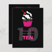 311-Kickin Cupcake Einladung (Vorne/Hinten)