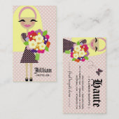 311 KILA BLUME U. SCHMETTERLINGS-AUSTAUSCHBARES VISITENKARTE (Vorne/Hinten)