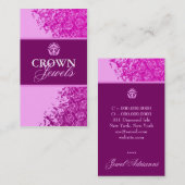 311 KRONENJUWELEN LILA VISITENKARTE (Vorne/Hinten)