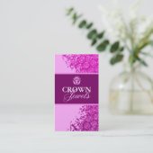 311 KRONENJUWELEN LILA VISITENKARTE (Stehend Vorderseite)