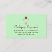 311 Kuchen-Pop-Geschäfts-Karten-Polka-Punkt-rosa Visitenkarte (Rückseite)