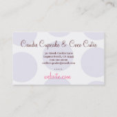 311 Kuchen-Süsse-brünette Duo-Geschäfts-Karte Visitenkarte (Rückseite)