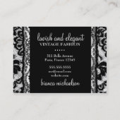 311-Lace de Luxe Circque D Zebra Visitenkarte (Rückseite)