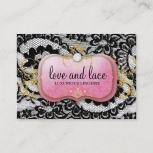 311 Lace de Luxe Üppige Pink Platte Visitenkarte