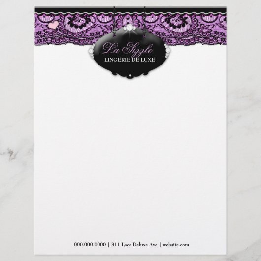 311-Lace De Luxe - Veilchen Briefbogen (Vorderseite)