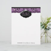 311-Lace De Luxe - Veilchen Briefbogen (Stehend Vorderseite)