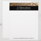 311 Ladonna Damask Bronze Briefbogen (Vorne/Hinten)