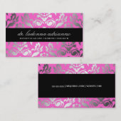 311 Ladonna Damast-Rosa Visitenkarte (Vorne/Hinten)