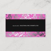 311 Ladonna Damast-Rosa Visitenkarte (Rückseite)