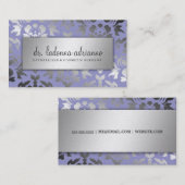 311 Ladonna Damast-Silber-Lavendel Visitenkarte (Vorne/Hinten)