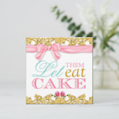 311 Lasse sie zum Essen Cake Einladung (Stehend Vorderseite)