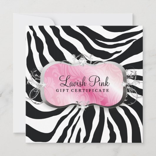 311 Lavisch Pink Platter Zebra Geschenkgutschein (Vorderseite)