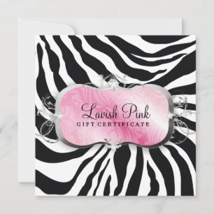 311 Lavisch Pink Platter Zebra Geschenkgutschein