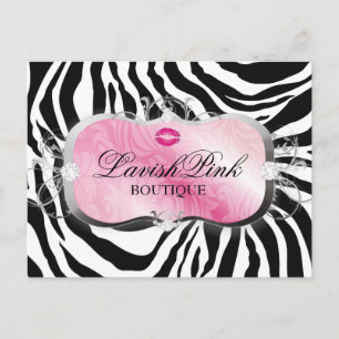 311 Lavisch-rosa Platter mit Lippen Postkarte