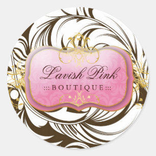 311-Lavish Pink Plate Brown Aufkleber