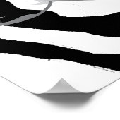 311 Lavish Pink Platter Zebra Silver Poster (Ecke)