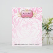 311-Lavish Rosa - rosa Hintergrund des Briefkopf-| Briefbogen (Stehend Vorderseite)