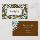 311-Lavishly Lainey Brown u. blaue Visitenkarte (Vorne/Hinten)