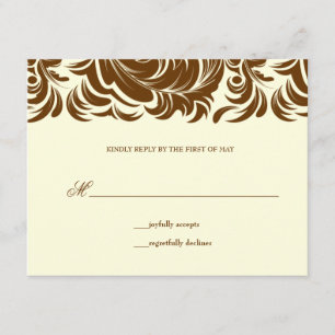 311-Lavishly Lainey Cream & Brown UAWG RSVP Karte