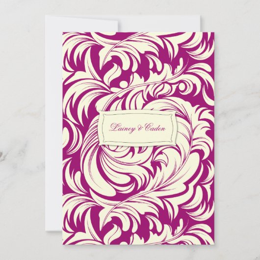 311-Lavishly Lainey Fuschia Einladung (Vorderseite)