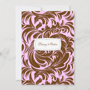 311-Lavishly Lainey Pink & Schokolade Einladung