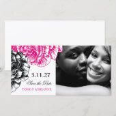 311-Le Plush Fleur - Pink & Black Save the Date (Vorne/Hinten)