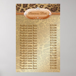 311 Leuchtender Leopard Poster
