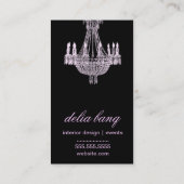 311 Leuchter-schicke rosa u. schwarze Perle Visitenkarte (Rückseite)