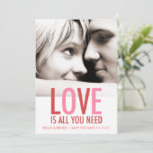 311 Liebe ist Alles, was Sie Valentin Save the Dat Save The Date (Stehend Vorderseite)