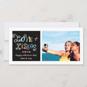 311-Liebe & Kisses Valentines Funky Card Feiertagskarte