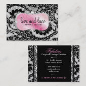 311 Liebe-Spitze - rosa Visitenkarte (Vorne/Hinten)