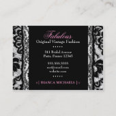 311 Liebe-Spitze - rosa Visitenkarte (Rückseite)