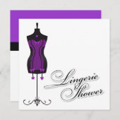 311-Lila Lingerie Mannequin Einladung (Vorne/Hinten)