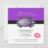 311-Lila Lingerie Mannequin Einladung (Rückseite)