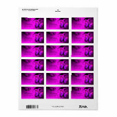 311 Lila Schmetterlingsrosa Adressaufkleber (Vorne)