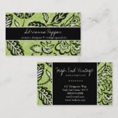 311 LIMONES MIT BLUMENVINTAGES VISITENKARTE (Vorne/Hinten)