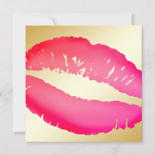 311-Lingerie Kisses  Gold Einladung