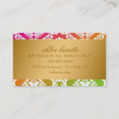 311-Lively verschwenden Damast-Monogramm Visitenkarte (Rückseite)