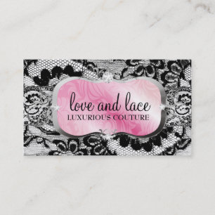 311 Love Lace Pink Platte Visitenkarte