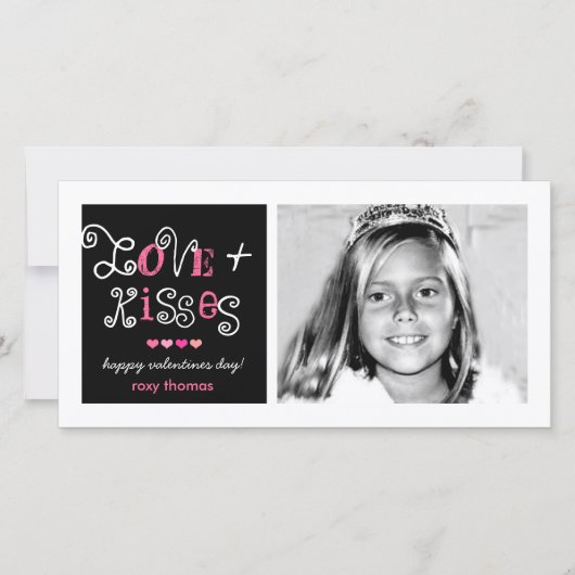 311-Love u. Kuss-Valentinsgruß-flippige Karte (Vorderseite)