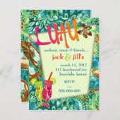 311 LUAU-EINLADUNG EINLADUNGSPOSTKARTE (Vorne/Hinten)