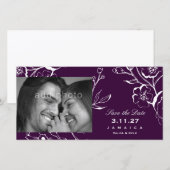311-Lush-Eggplant Save the Date Lila (Vorne/Hinten)