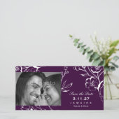 311-Lush-Eggplant Save the Date Lila (Stehend Vorderseite)