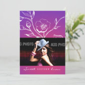 311-Lush Lila Radiance 16 . Geburtstag Einladung (Stehend Vorderseite)